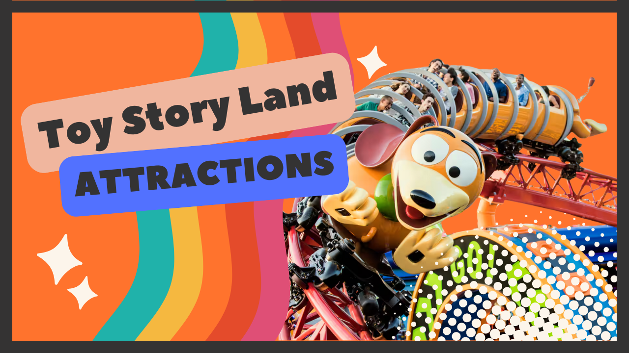 Toy Story Land Attractions. Photo of Slinky Dog Dash car.