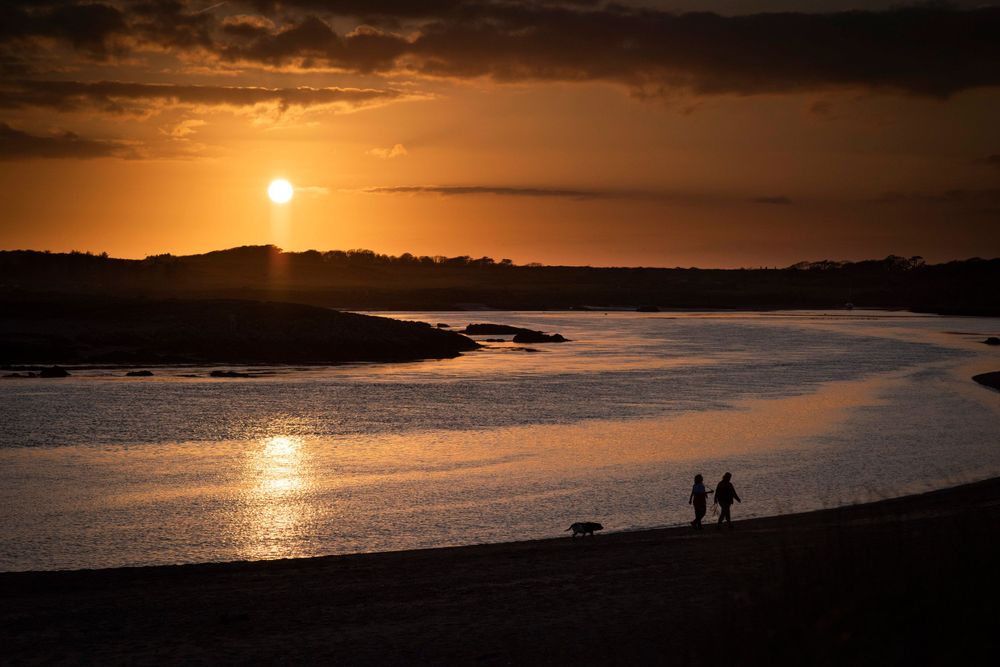 Sunset, Holyhead Beach North Wales.
