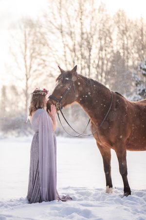 Sunset, Horse, dress
