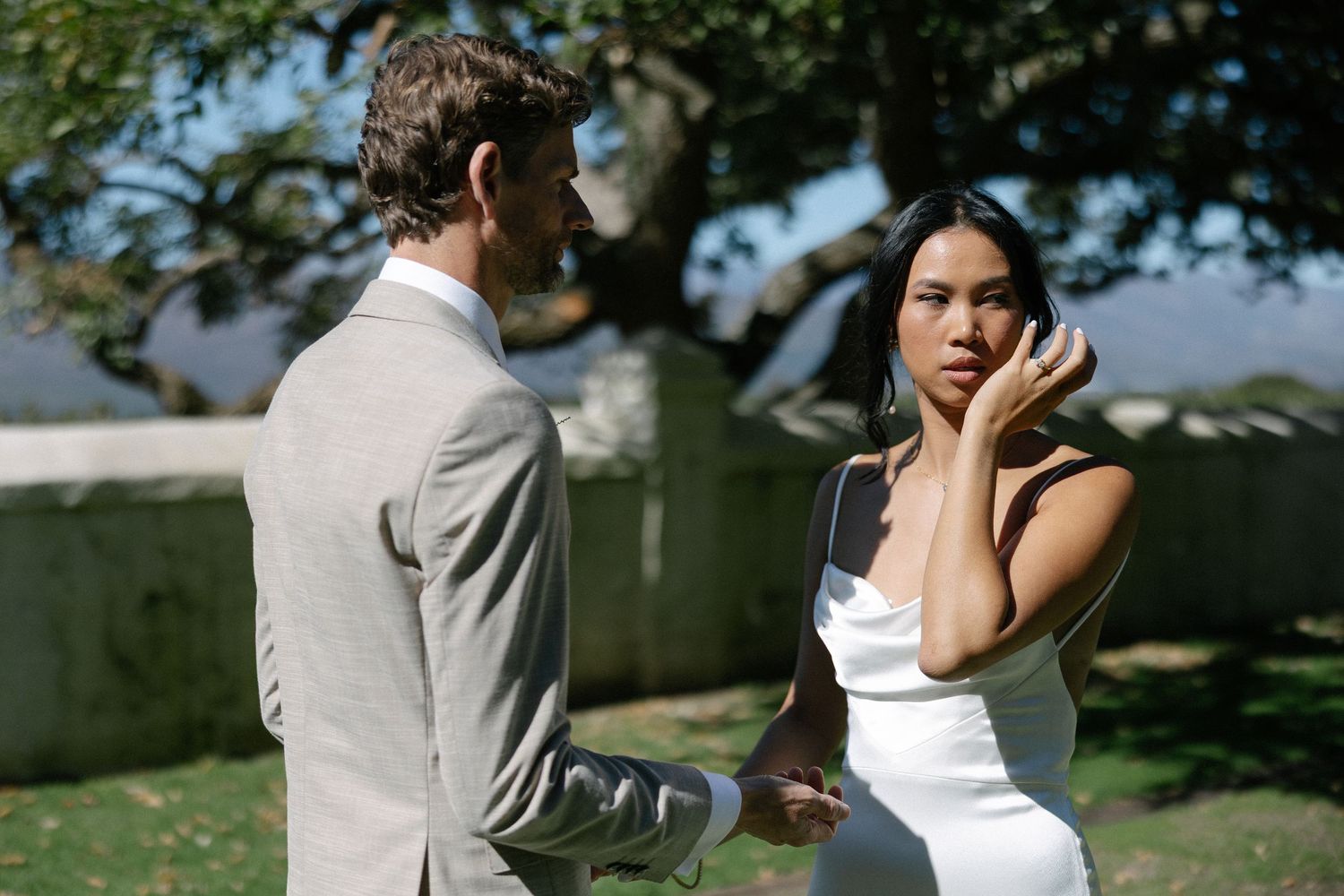 Allert and Lauren at Babylonstoren, documentary wedding photos capturing authentic celebrations.