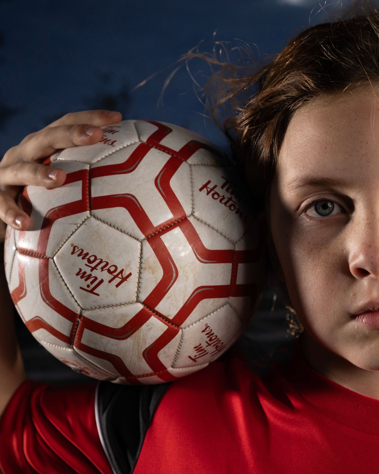 Grimsby Girls Soccer player posing for an outdoor portrait in Grimsby Niagara