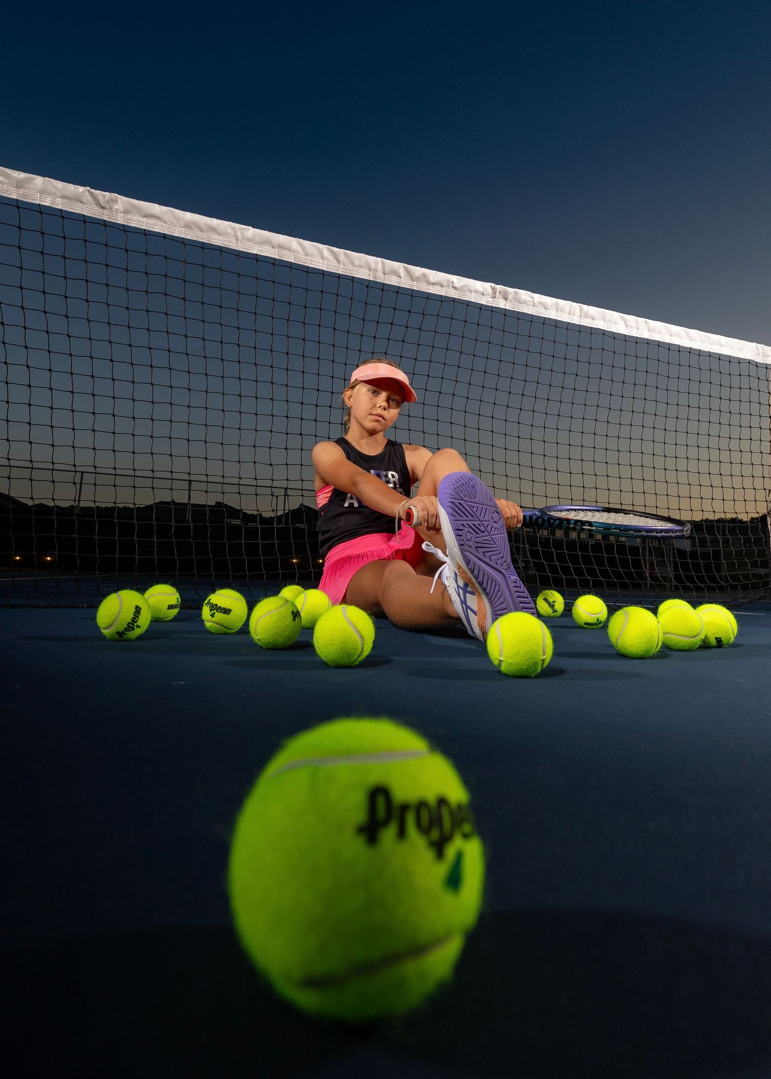 Girls tennis player posing for action outdoor photo shots in Grimsby Niagara