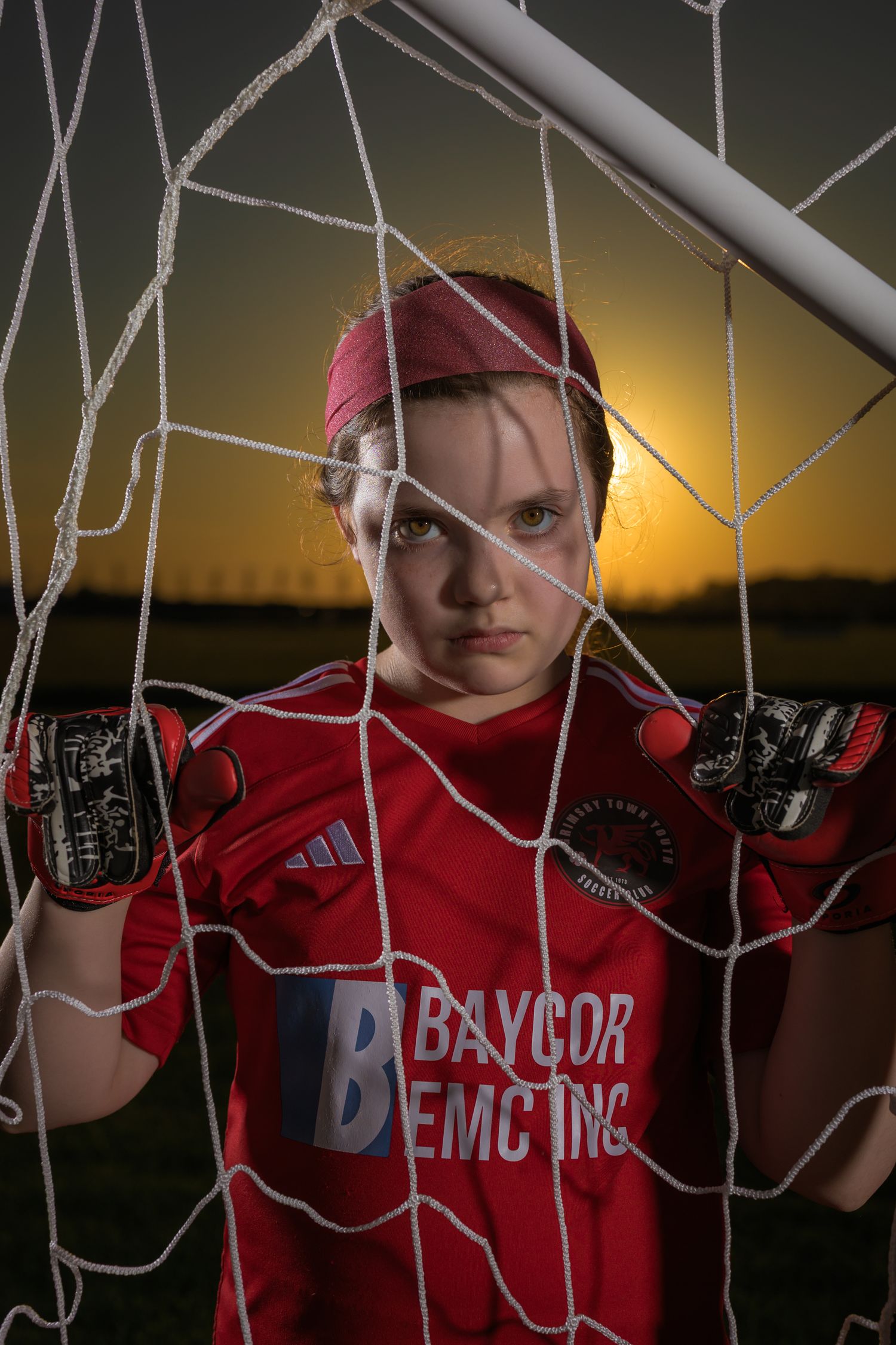 Grimsby Girls Soccer player posing for an outdoor portrait in Grimsby Niagara