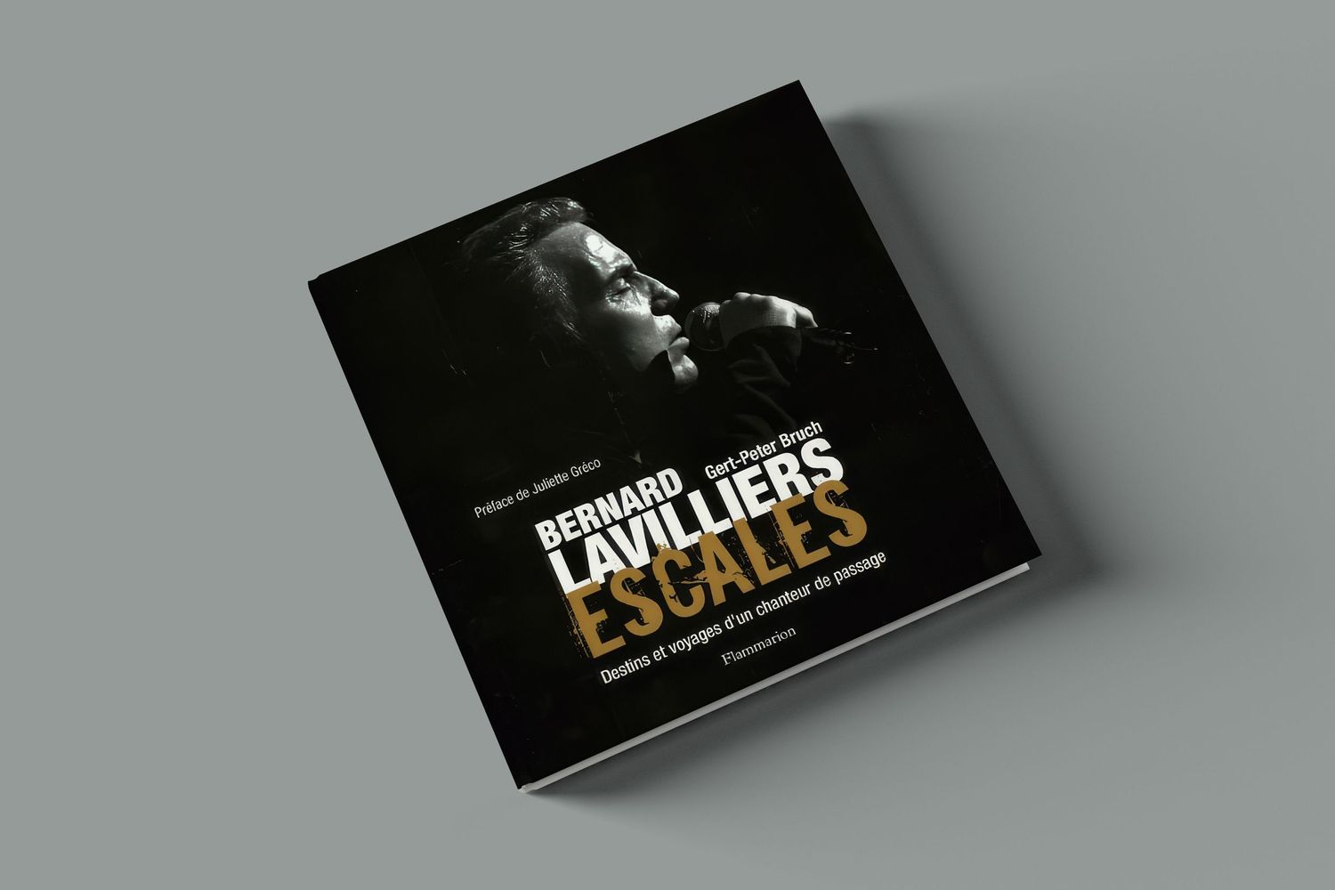 Black and white album cover design featuring dramatic performance photography.