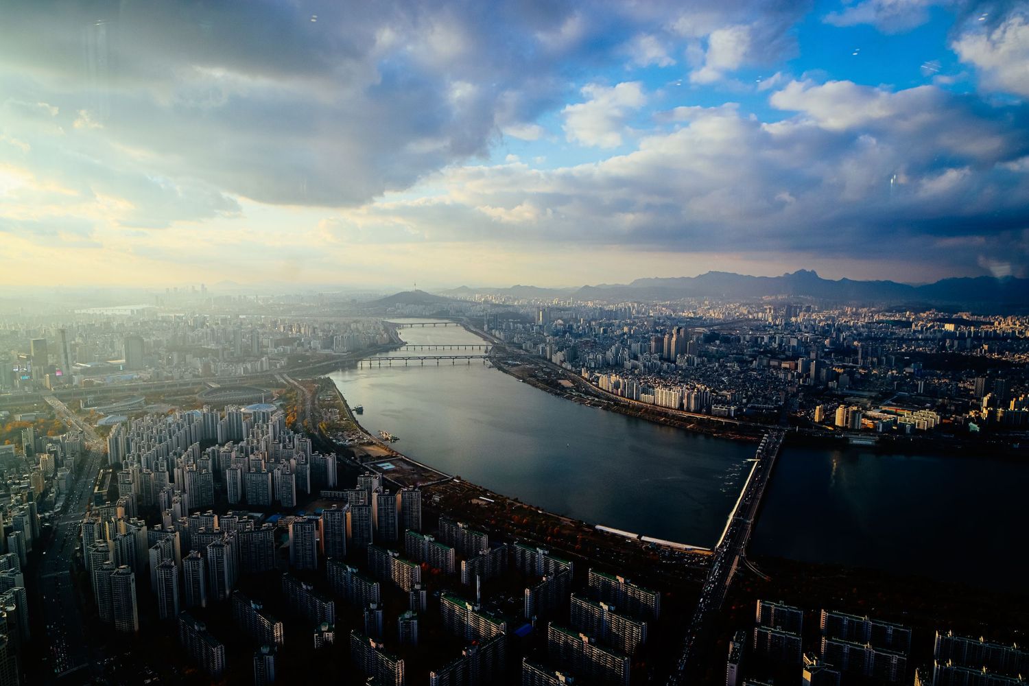City of Seoul, Korea from above the Lotte World Tower