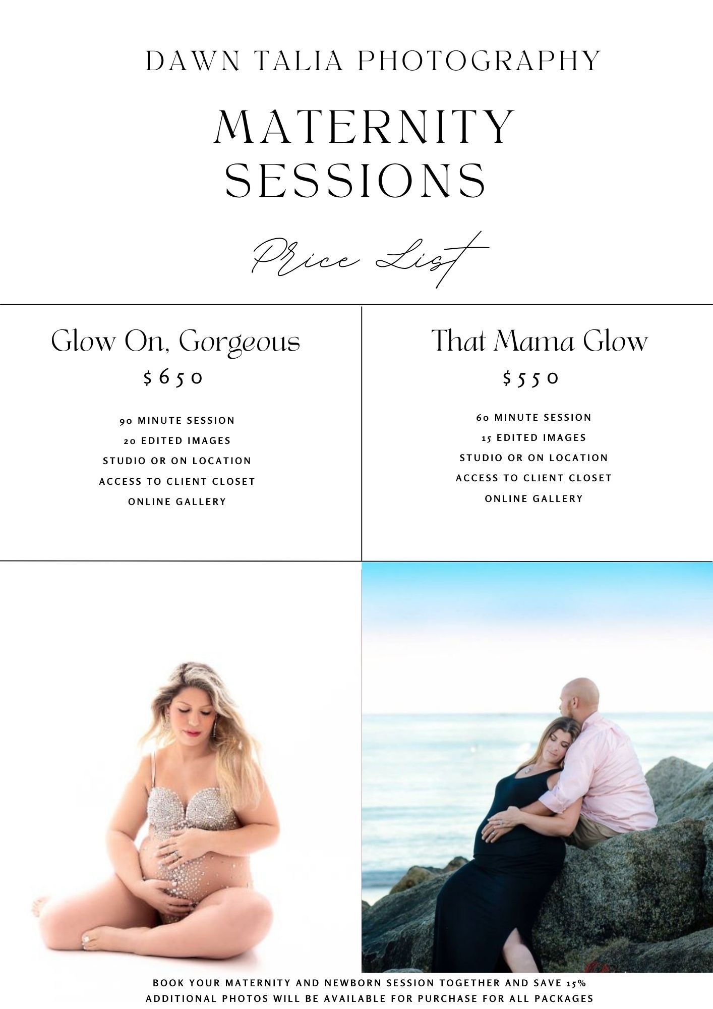 Dawn Talia Photography Pricing - Port Chester, NY - Maternity Sessions