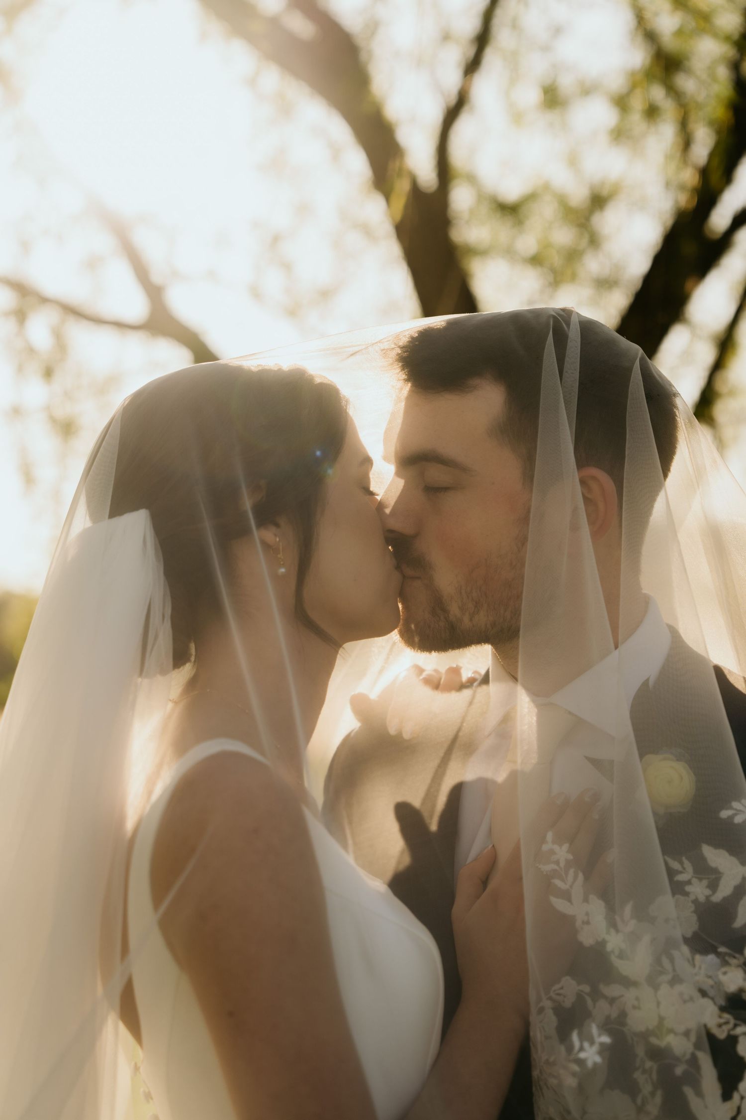 By The Clarks Wedding Photo & Video Married Couple Soft Smiles Earthy Tones