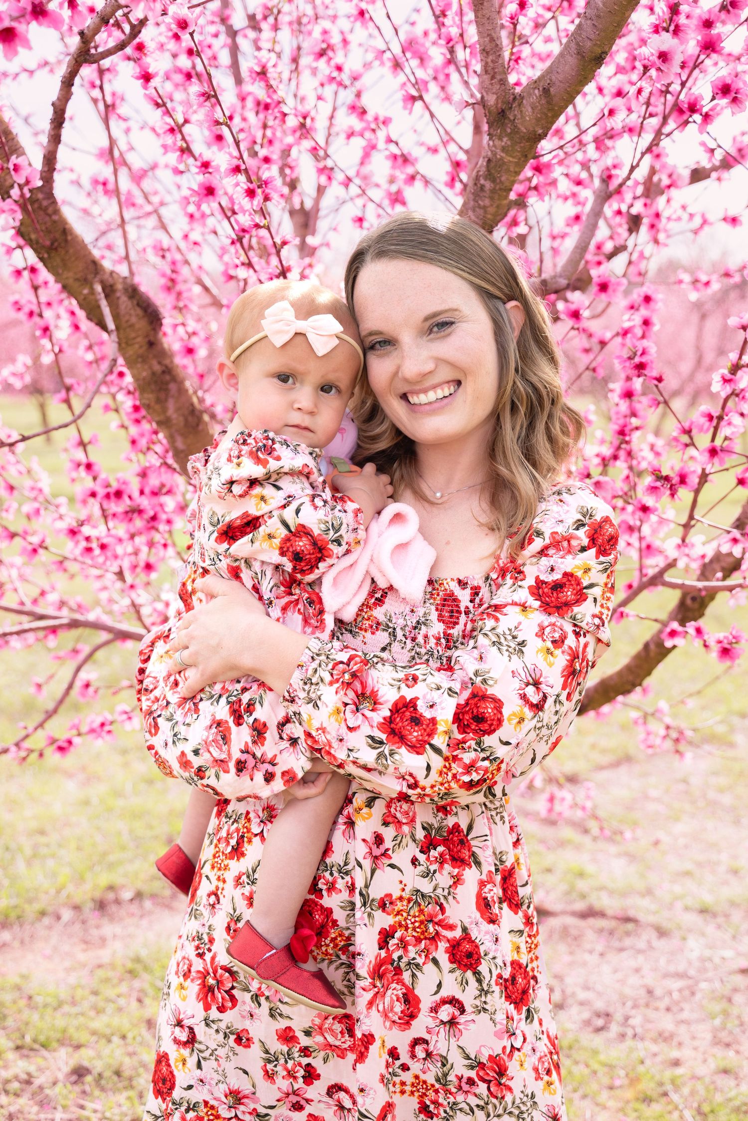 Family photo - orchard blossoms