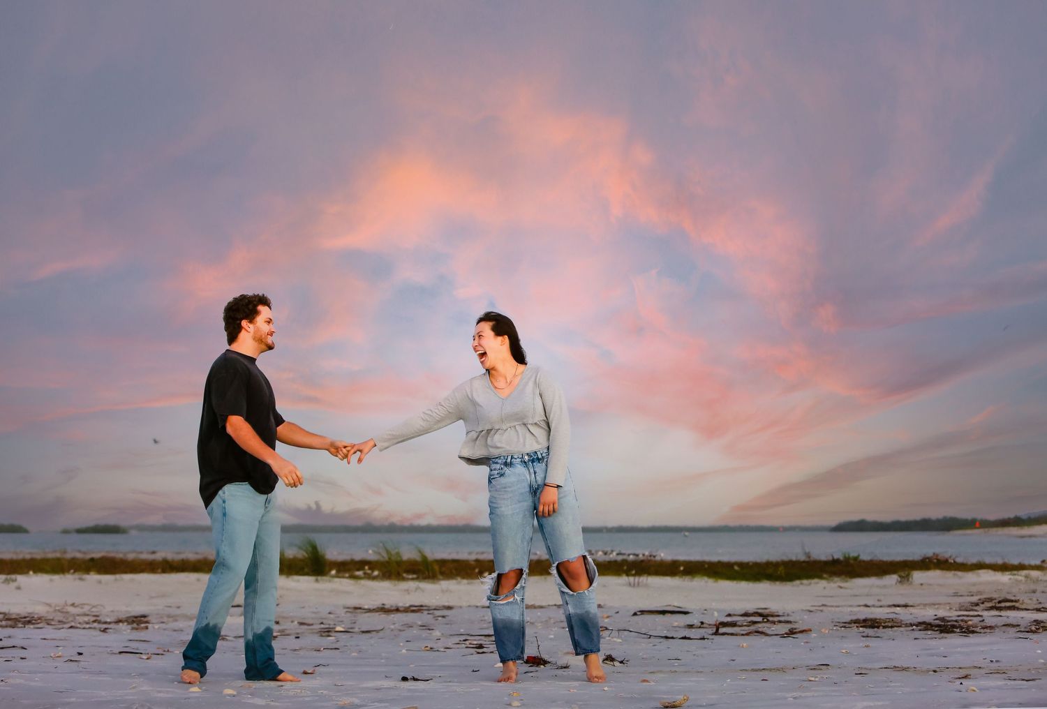 man and woman getting engaged st petersburg fl