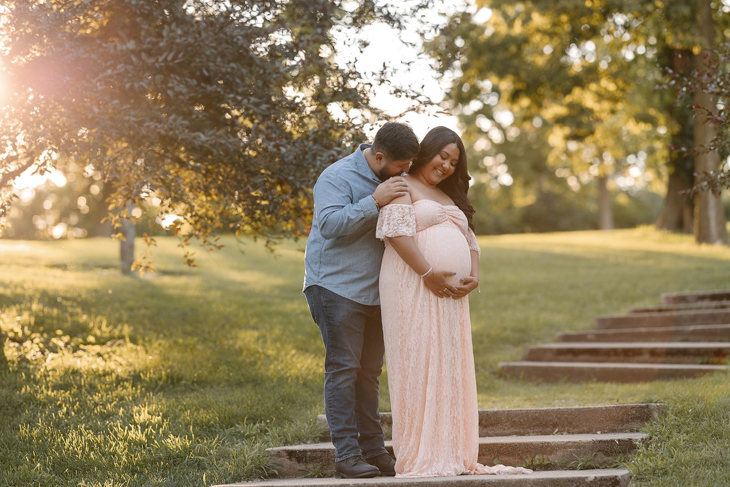 Luxury studio maternity photography in Batavia Illinois by Olena Swoboda Photography LLC