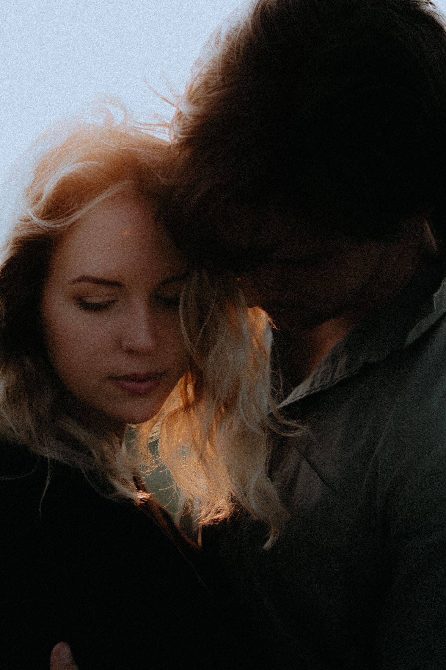 Moody golden hour Engagement Photos in North Carolina