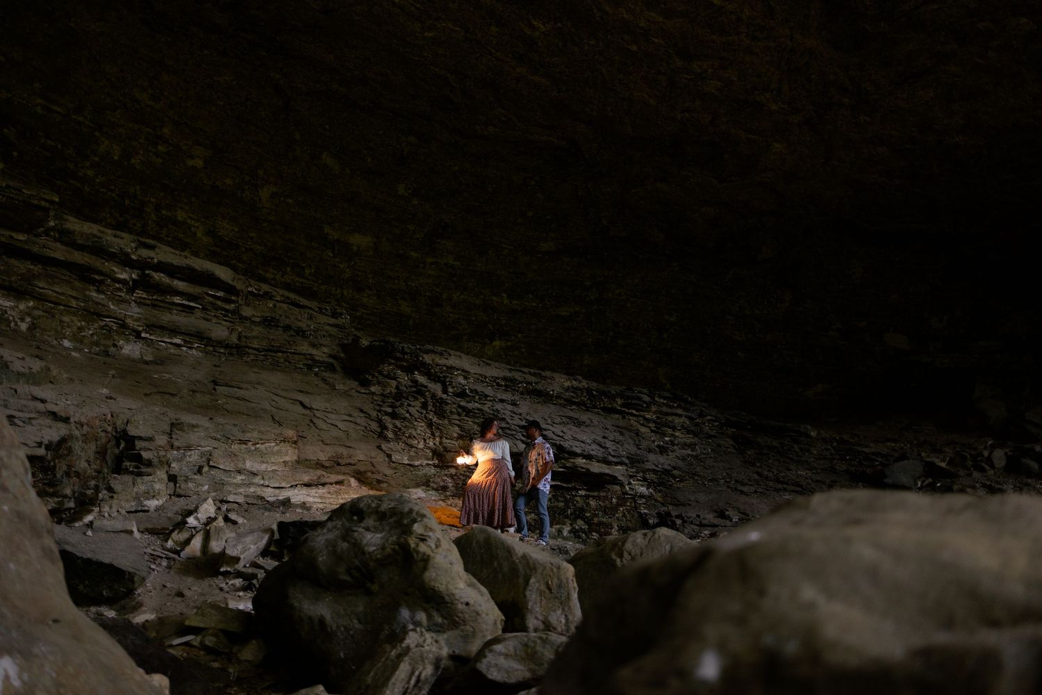buffalo river engagement session Ponca Arkansas