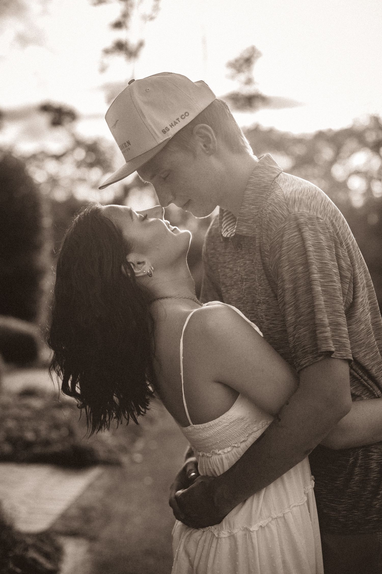 A couple with a new baby girl had their pictures done in Live Oak, FL at Heritage Park and Gardens.