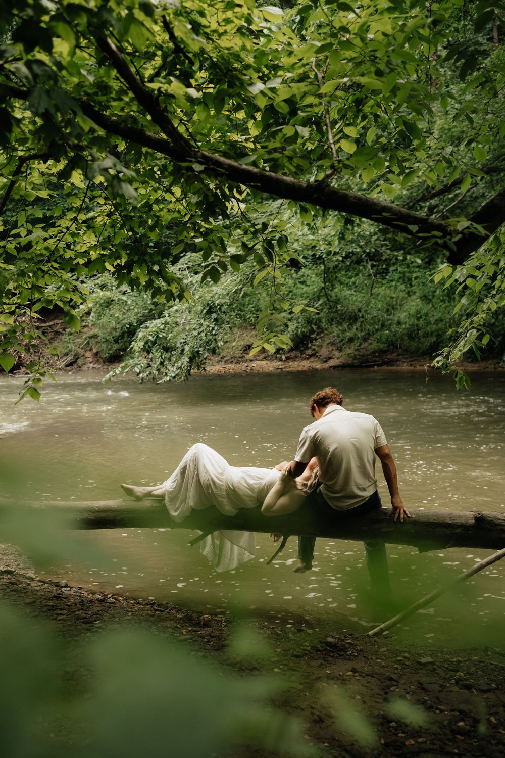 Hocking Hills Creek Couple Session