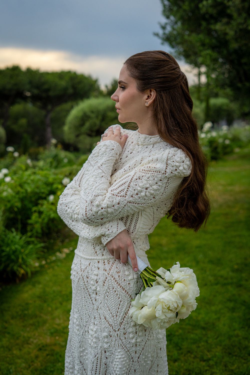 Photo de la mariée de profil