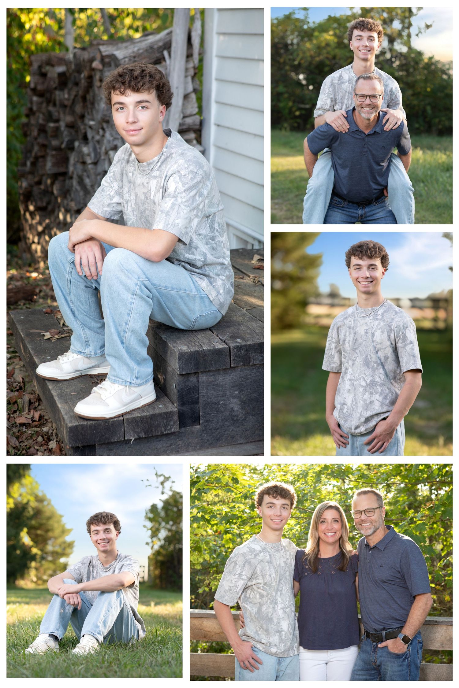 Olentangy Liberty senior photos at Slate Run Metro Park with farm setting, nature backdrops, and family portraits.