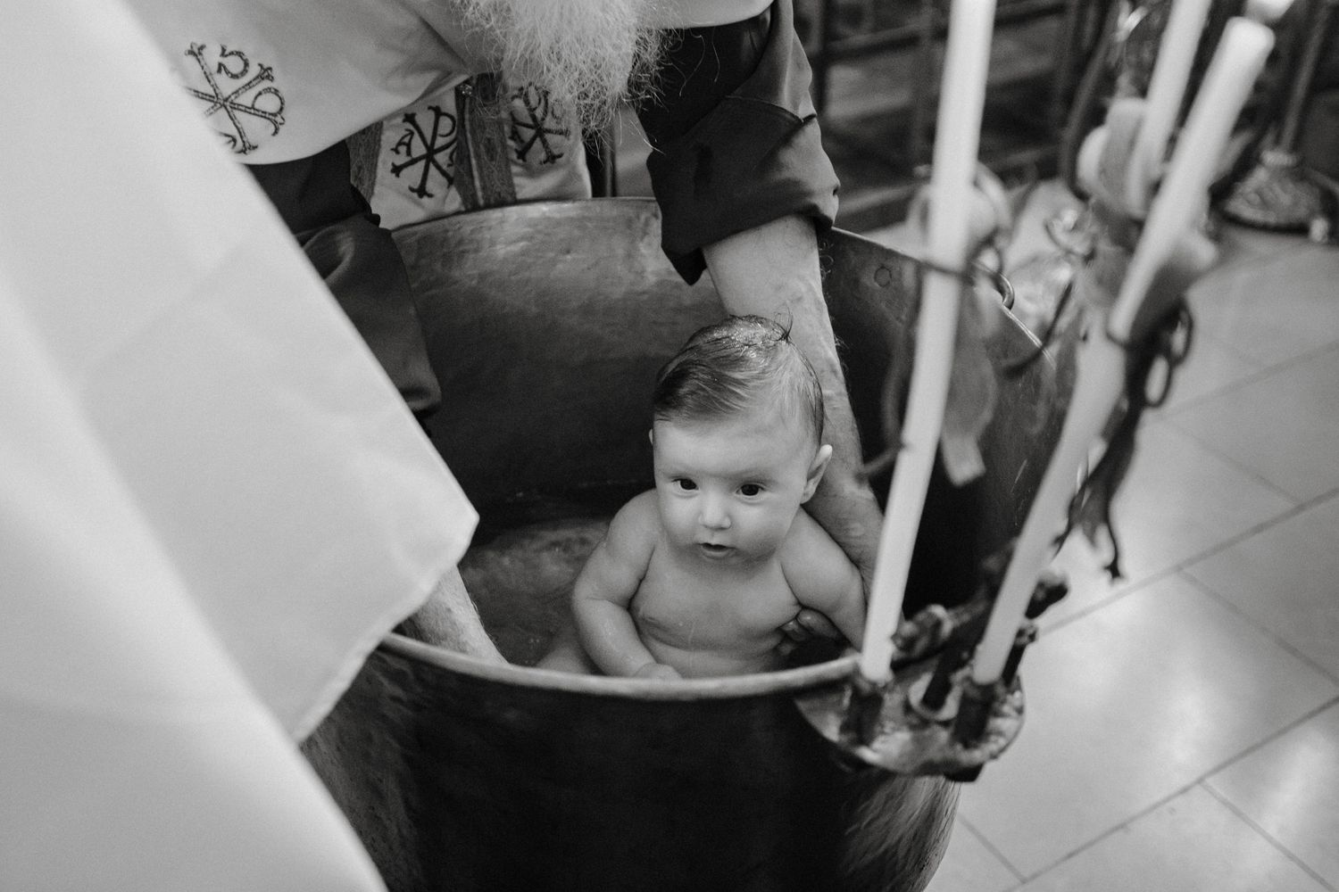 Baptism picture during a christening in Paphos.