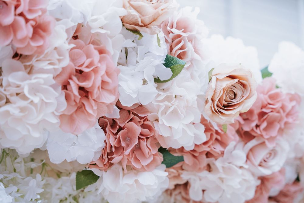 Pink and white floral decor details for a Sydney wedding ceremony