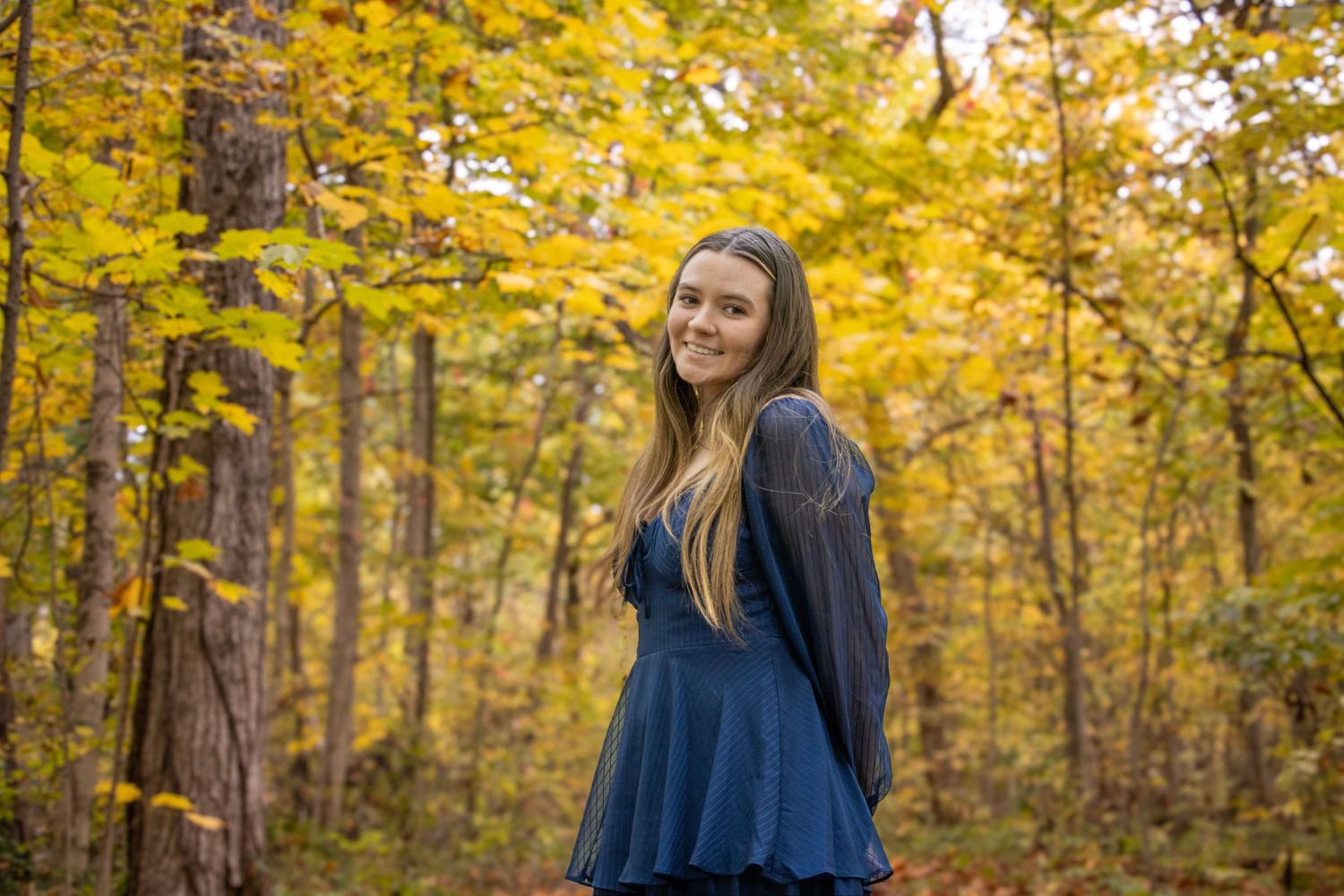Beautiful fall family portraits at Sharon Woods Park in Sharonville, featuring a Cincinnati photographer capturing natural moments among lea