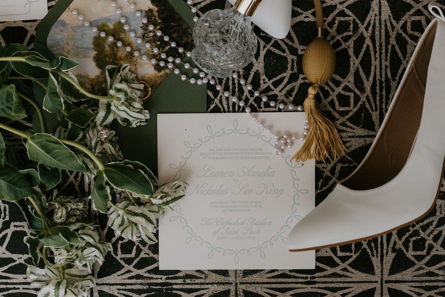 Wedding rings and bridal details photographed by Western Pennsylvania wedding photographer