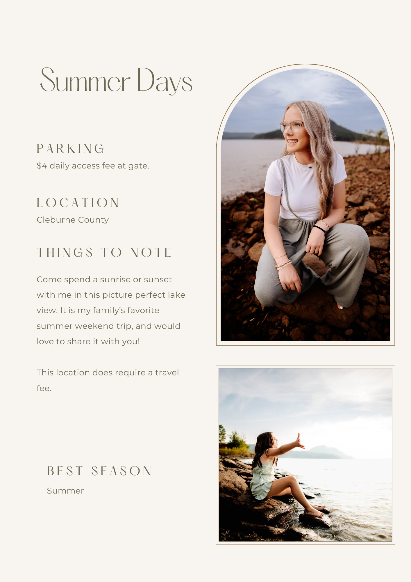 Family and senior Photo session along Greers Ferry Lake- Arkansas