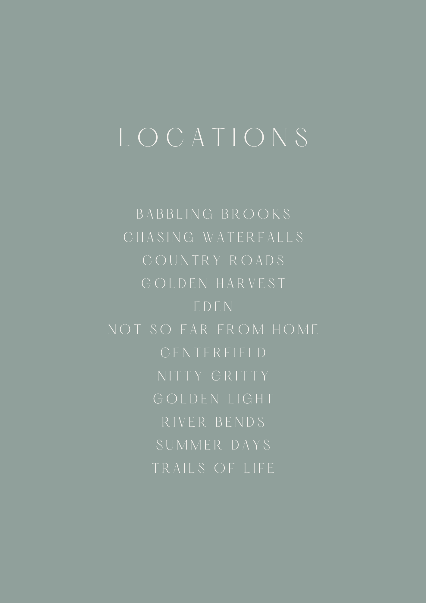 List of locations in Central Arkansas that Stella Skyye Photography uses regularly.