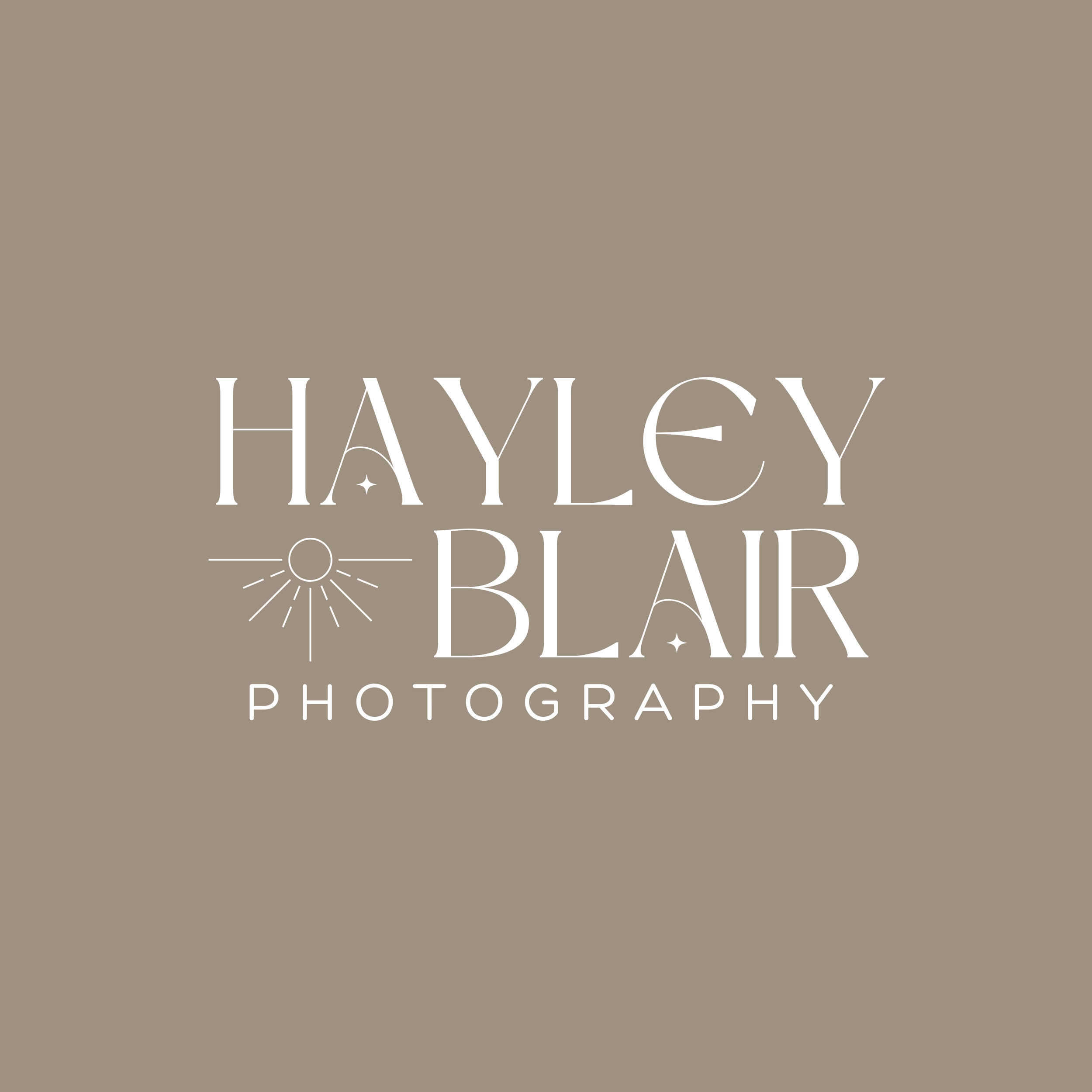 Circular logo for maternity, newborn and milestone photography featuring a close-up of a newborn baby's tiny feet and toes.