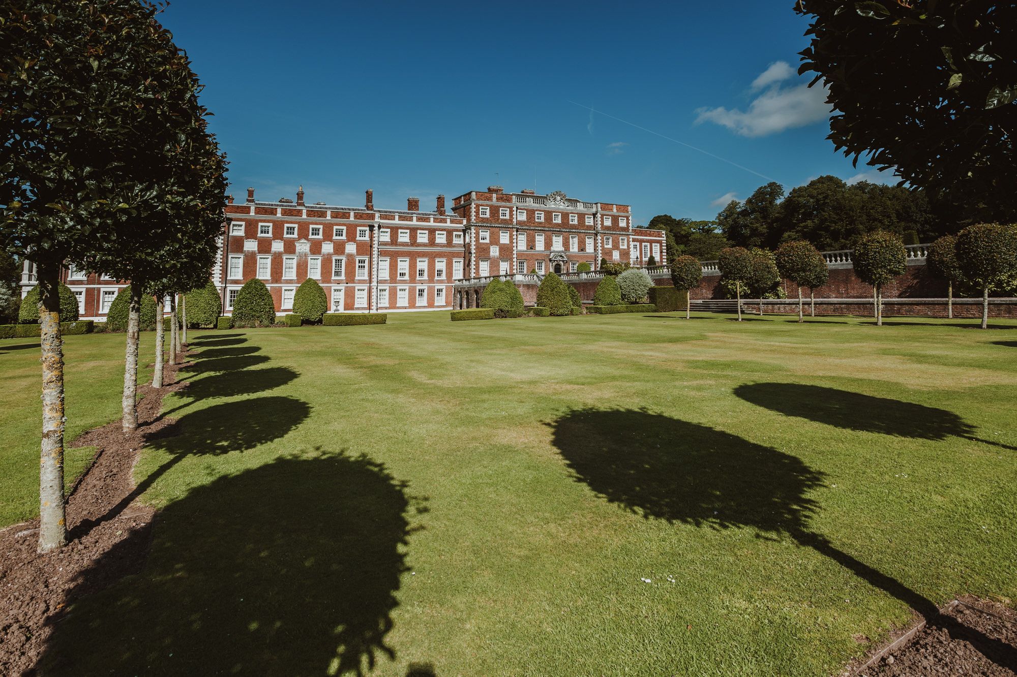 Knowsley Hall and its grounds on Nicola and Ashley's wedding day