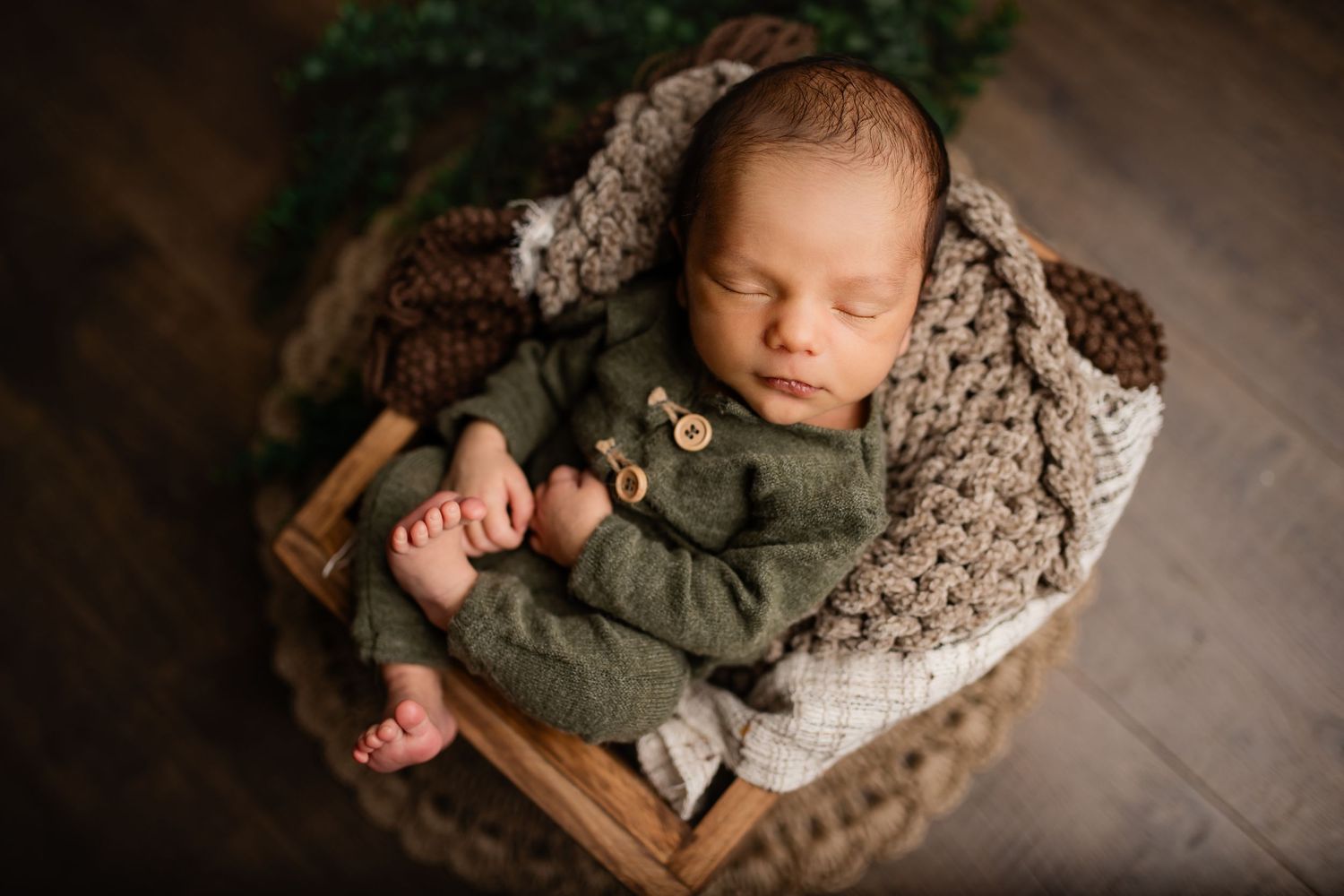 Poised in-studio Newborn and maternity photography in Waunakee WI, near Madison WI.