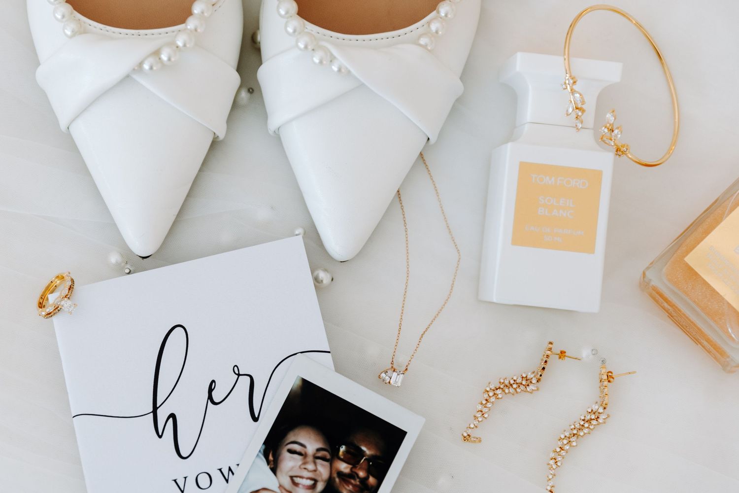 brides wedding shoes and vows. card