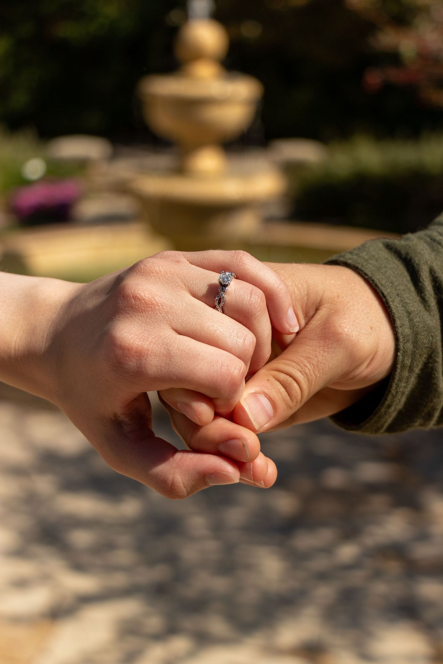 engagement photos ring detail session
