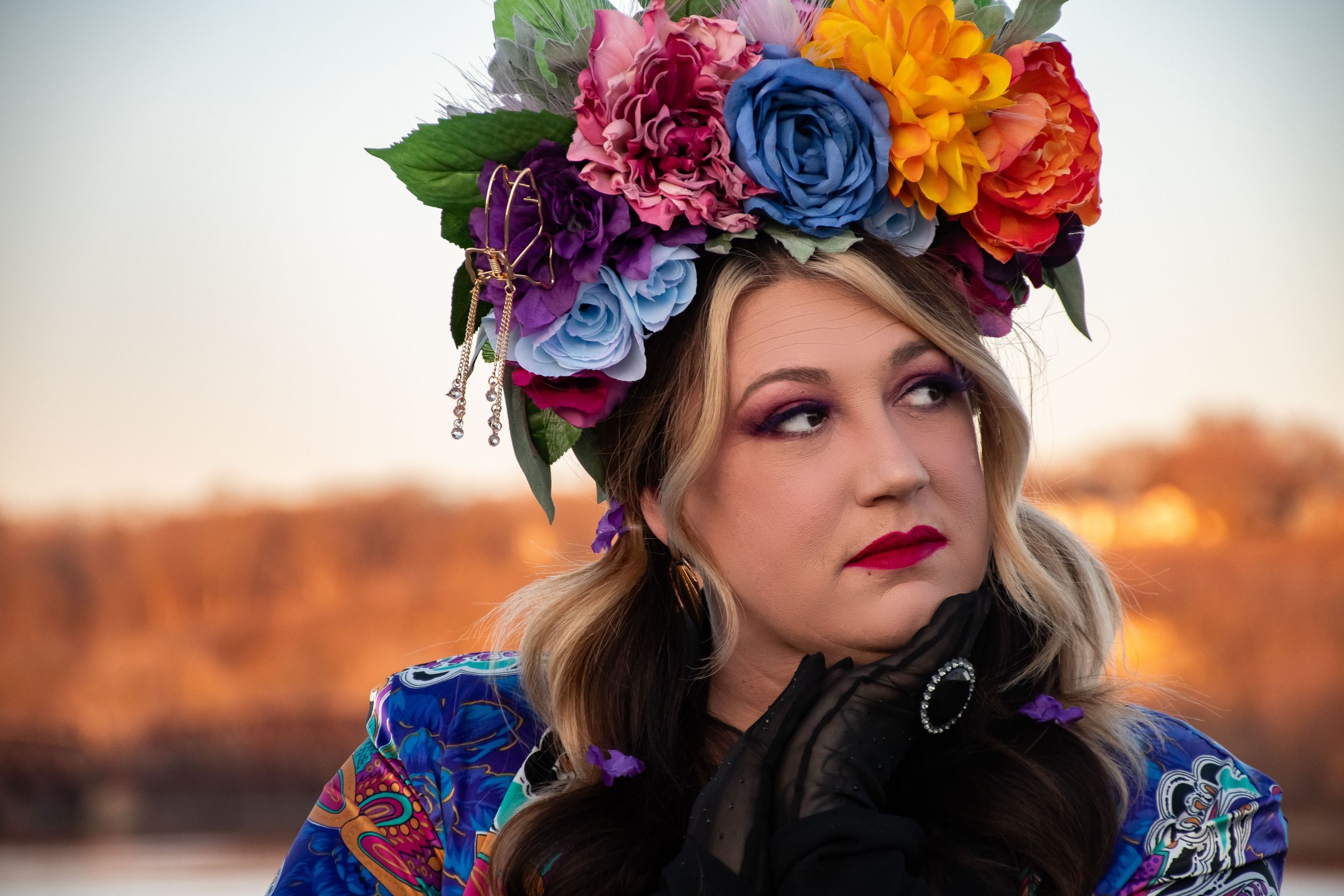 Head dress on model