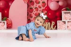 Strawberry Photography and Cake Smash Session - Port Chester, NY