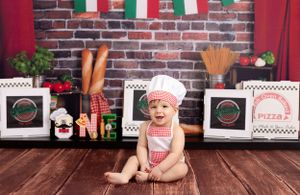 Pizza Theme 1st Birthday Photography and Cake Smash Session - Port Chester, NY