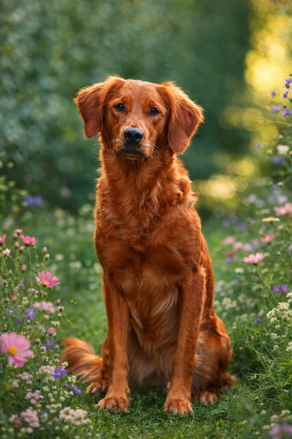 A golden Retriever Cheshire