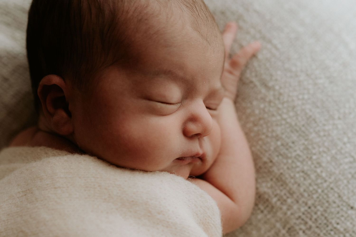 A sleeping newborn photo taken in a family home on the mornington peninsula