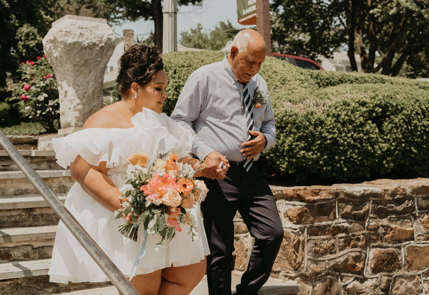 bride walking with dad allentown, pa