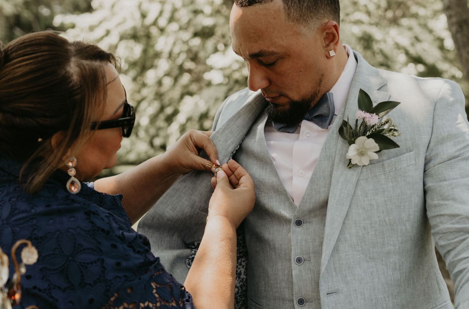 groom with sentimental heirloom wedding allentown, pa