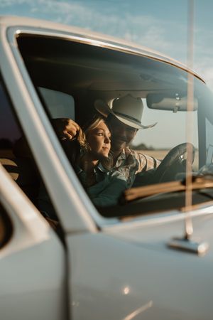 Truck and couple engagement