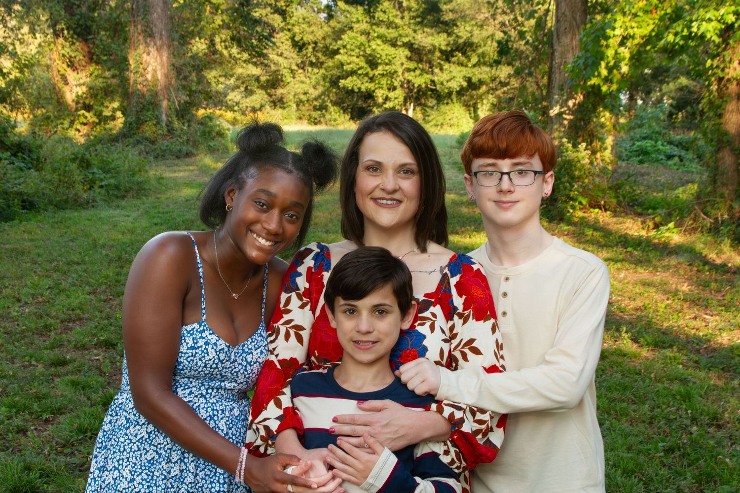 A mother with her kids on a summer evening in Mississippi County, Arkansas, by Delta Blossoms Photography of Manila, Arkansas