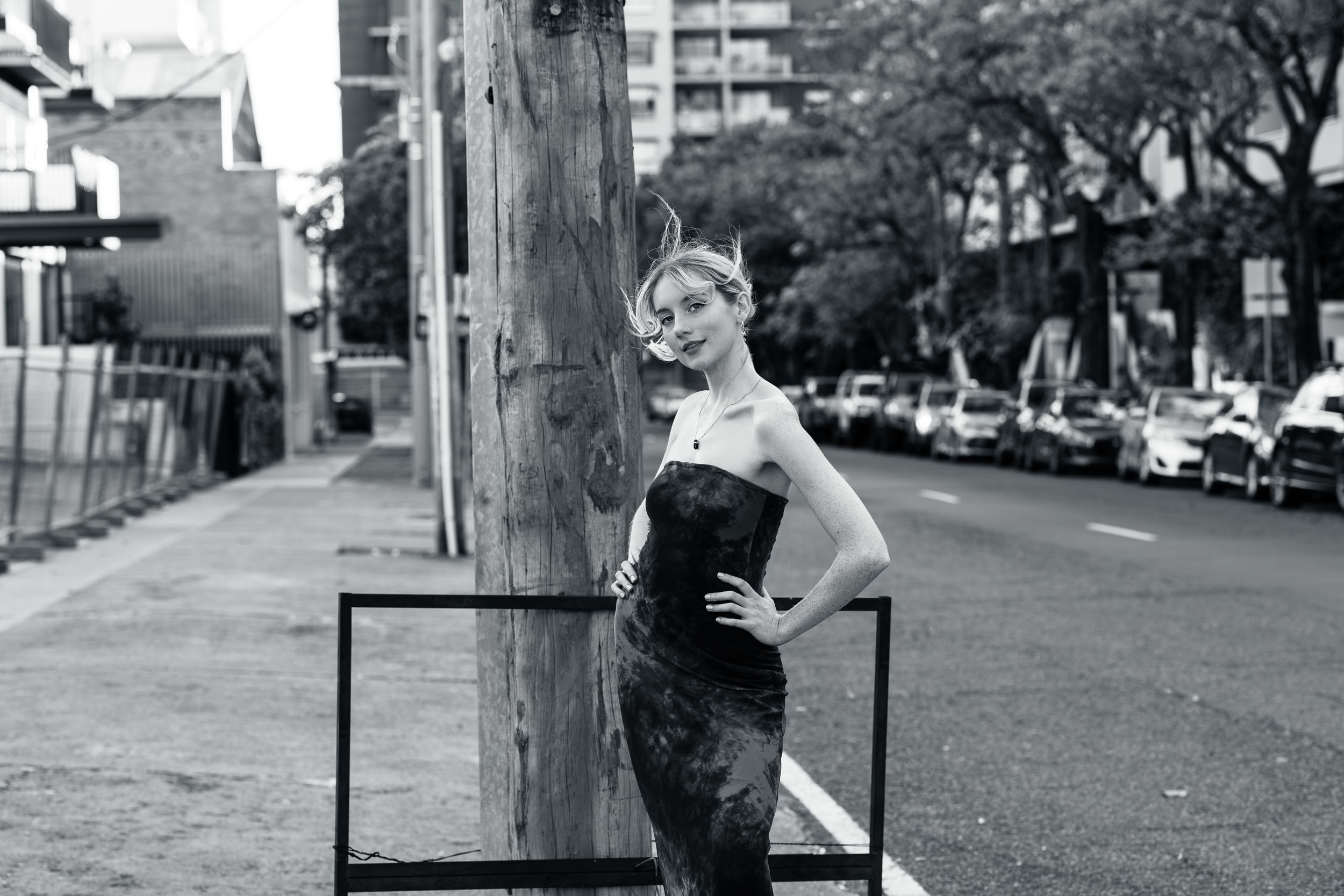 Female street fashion photo shoot portrait taken at Brisbane Queensland by One Bird Laughing portrait photography