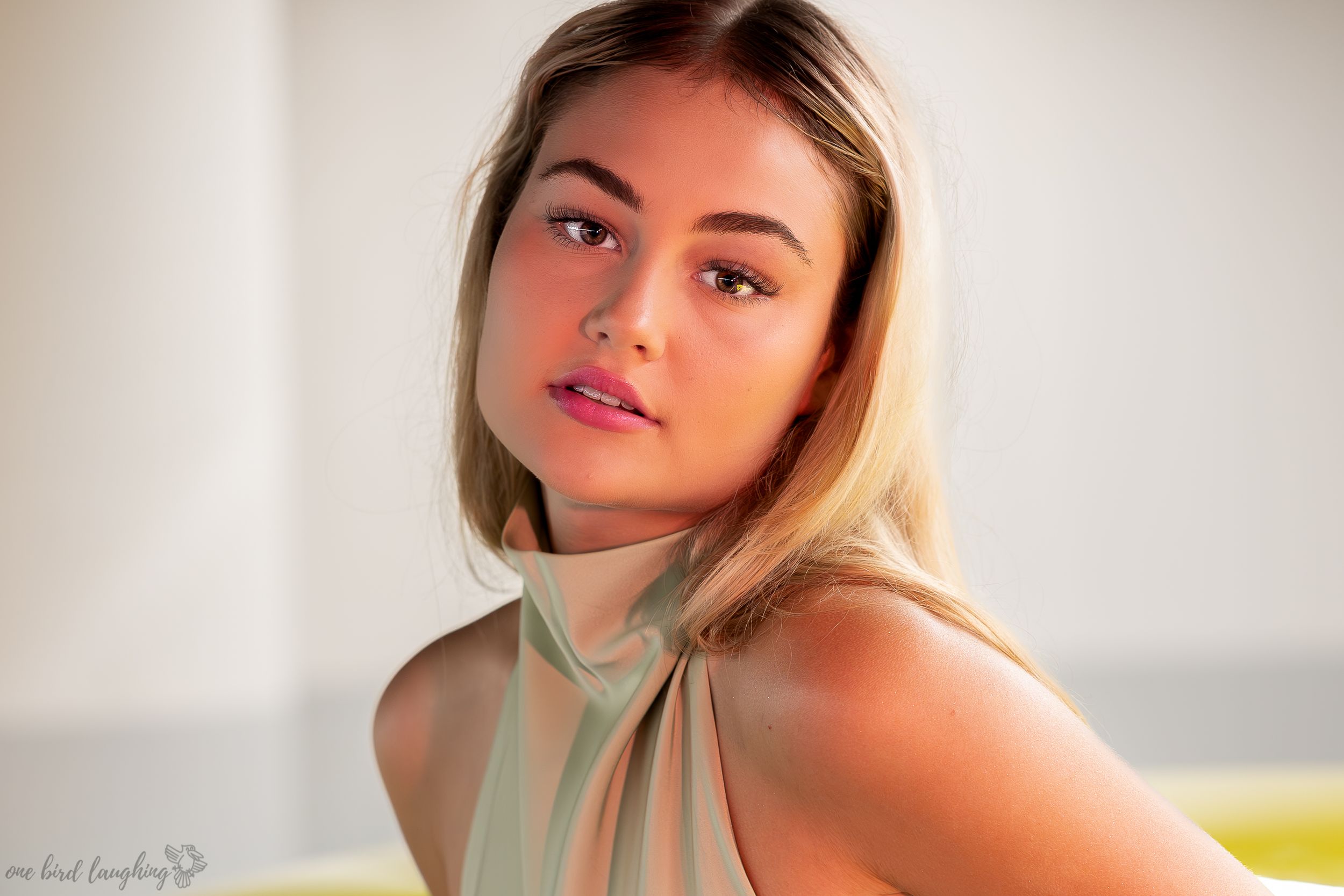 Female street fashion photo shoot portrait taken at Brisbane Queensland by One Bird Laughing portrait photography