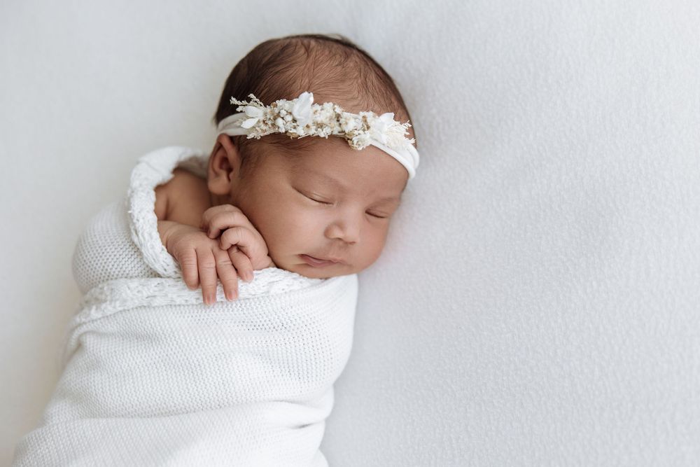 Newborn baby flower crown