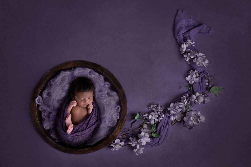 Fine art newborn photography Gold Coast using luxury hand-crafted props.