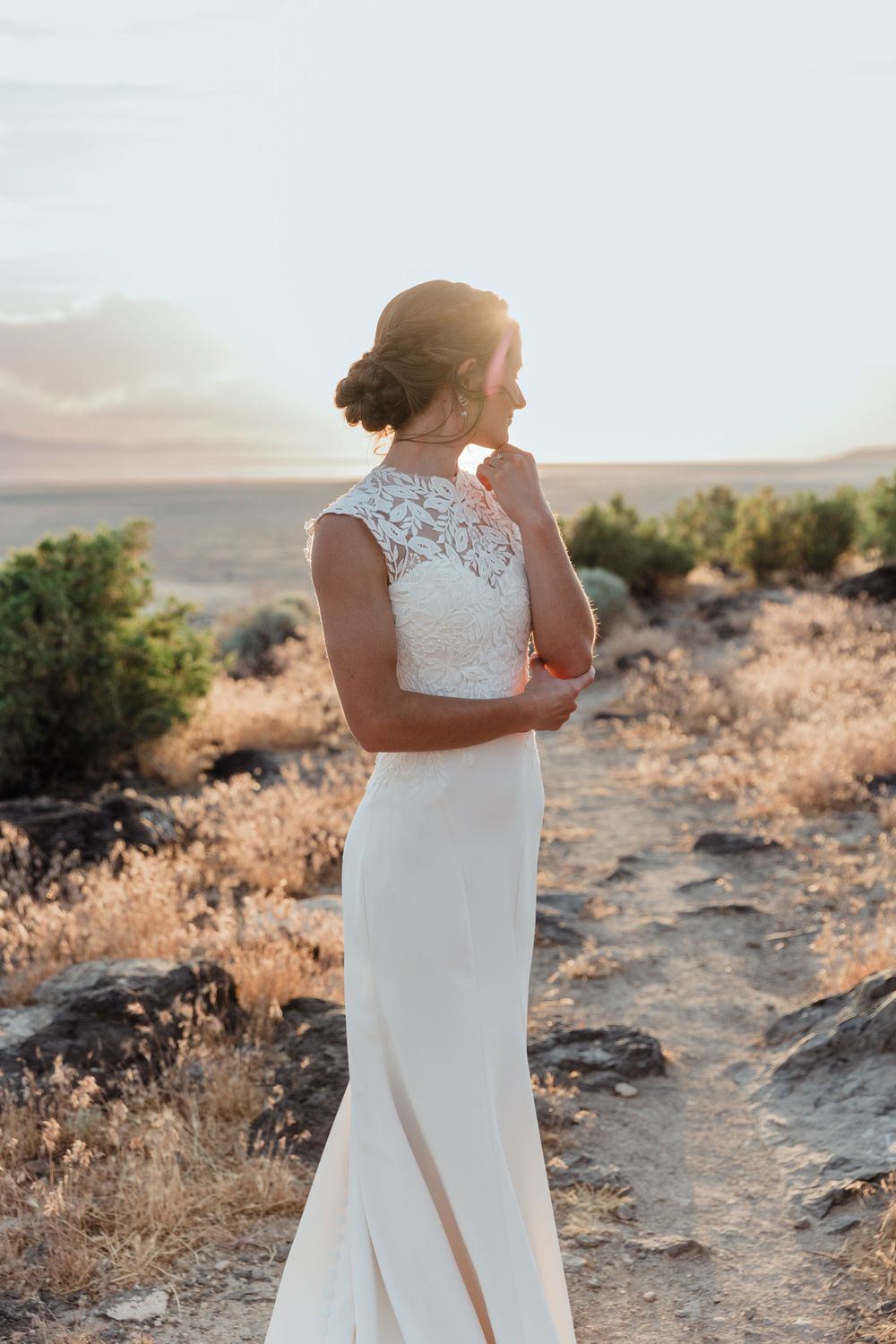 Northern Utah Bride at Sunset