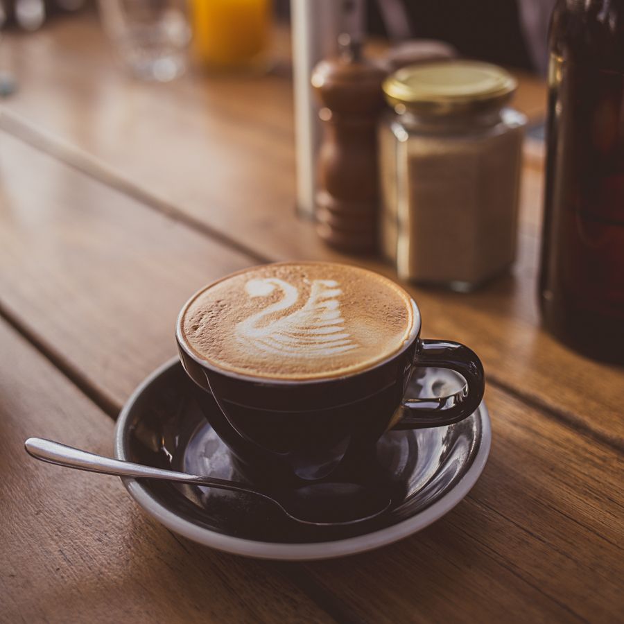 morning coffee with milk art (morning coffee captured by Lesley Marks)