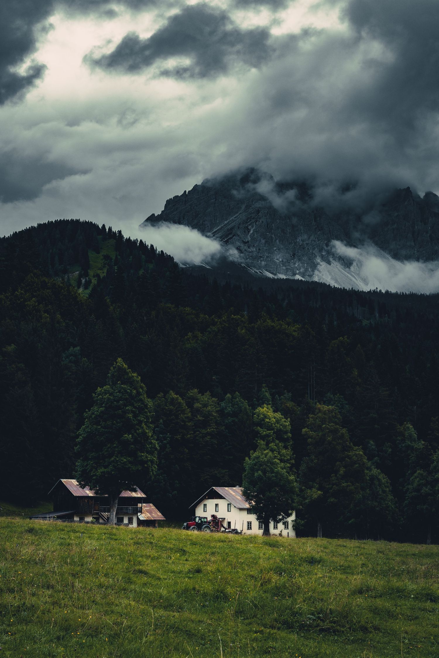 Hut in mountains