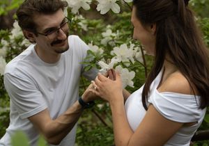 Scenic destination engagement photography captured in a natural landscape