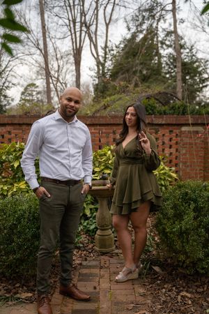 Editorial inspired couples session at Wing Haven Gardens captured by Charlotte photographer