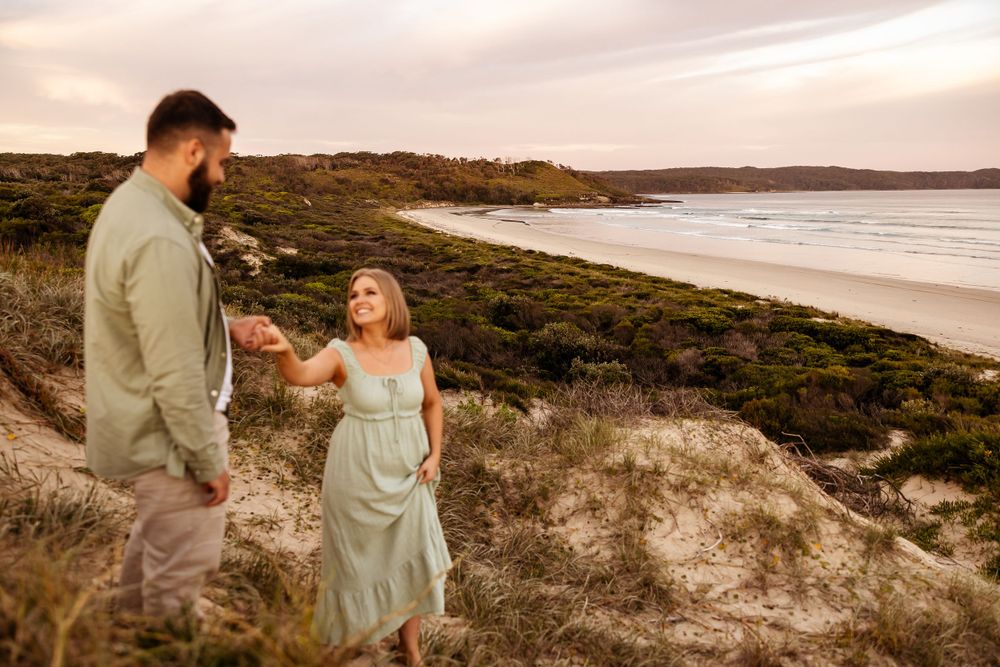 Couples' engagement photography Jervis Bay NSW